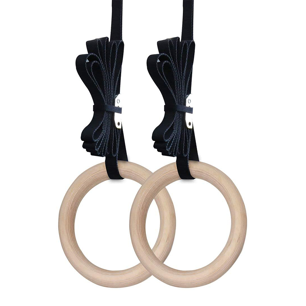 Gymnastic Ring Wood - 28/32 ミリメートルフィットネス木製体操リングフィットネスホームジム機器筋力トレーニング体操機器