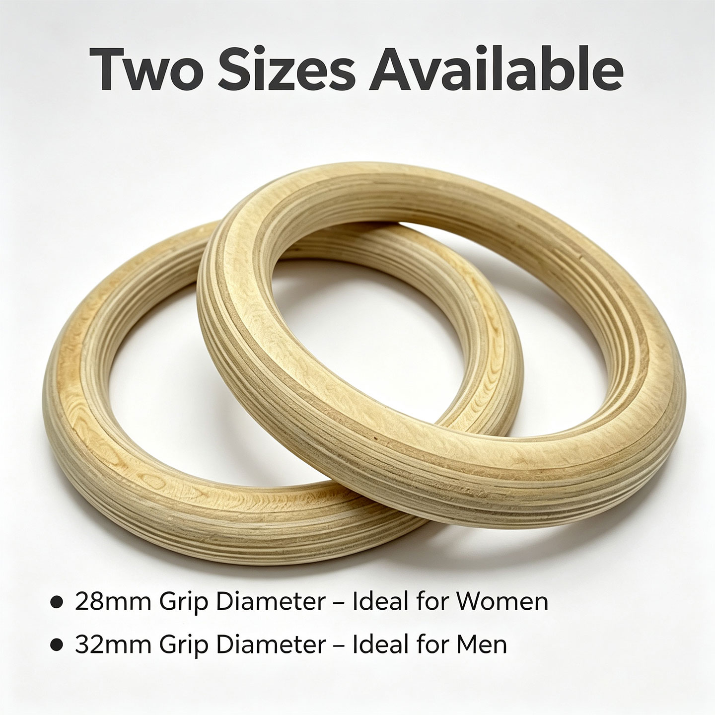 白樺材を使用した体操用リング。調整可能なカムバックルストラッ - Gymnastic Ring Wood のレビューと価格