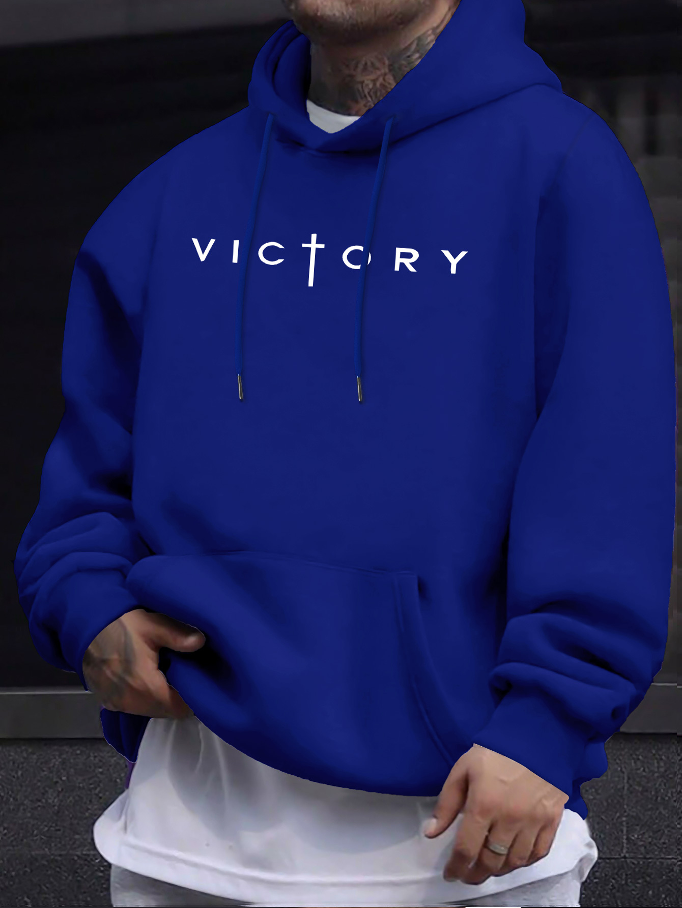 秋冬用 メンズ クリスチャン・ビクトリー・クロス柄 フード付 - Crossfit Victory のレビューと価格