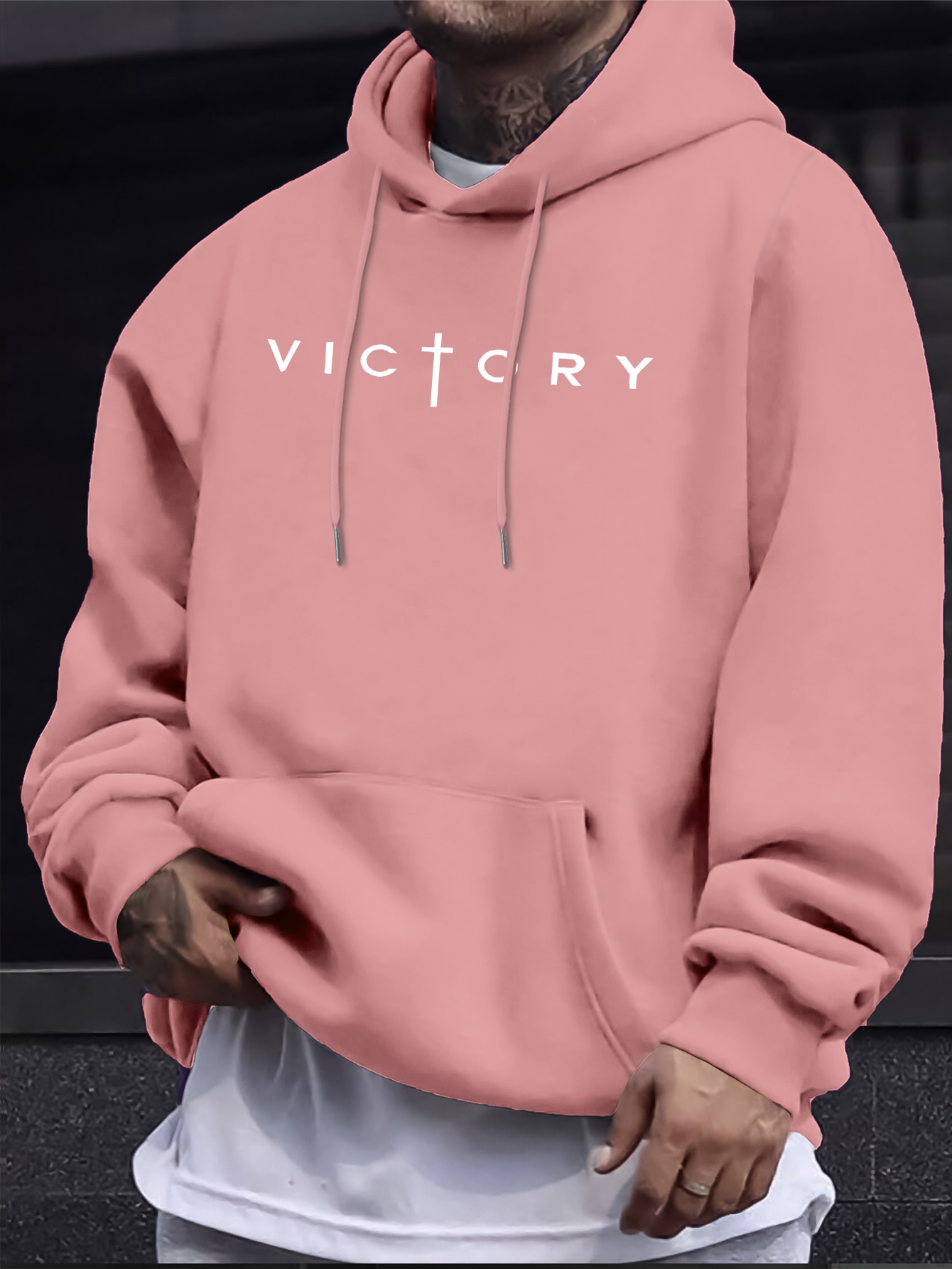 秋冬用 メンズ クリスチャン・ビクトリー・クロス柄 フード付 - Crossfit Victory のレビューと価格